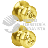 25POP POMO CILINDRICO OVALADO FUNCION ENTRADA, LATON BRILLANTE, LLAVE ESTANDAR, BLISTER PROLOK