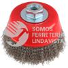 C936 C936 CARDA COPA ONDULADA ALAMBRE FINO DE ACERO INOXIDABLE 5" X 0.30 MM CON ROSCA 5/8" URREA