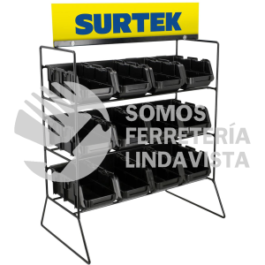 RTORG1 EXHIBIDOR DE MOSTRADOR PARA TORNILLERÍA, 12 GAVETAS PLÁSTICAS SURTEK