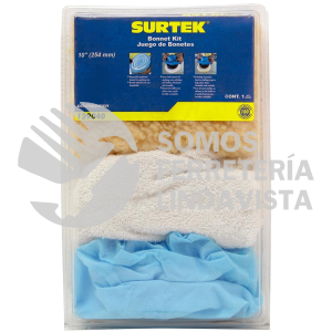 129040 JUEGO DE BONETES PARA PULIDORA 10", 7 PIEZAS SURTEK