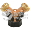 130334 ADAPTADOR PARA MANGUERA DE RIEGO EN "Y" DE BRONCE 11 X 7 CM SURTEK