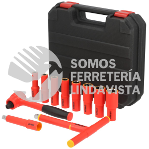5400MVI JUEGO DE DADOS Y ACCESORIOS CUADRO DE 1/2" MÉTRICOS PARA 1000 V, 11 PIEZAS URREA