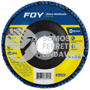 DL456 DISCO LAMINADO TIPO 29 GRANO 60, 4-1/2" FOY
