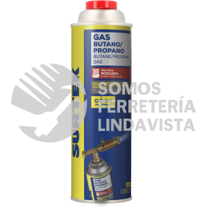 LGASO LATA DE GAS BUTANO/PROPANO CON VÁLVULA ROSCADA 275 G SURTEK
