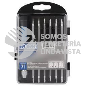 MRK-004 KIT DE DESARMADORES DE PRESICION 7 PIEZAS RORK