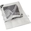 LE3X4B LONA DE POLIETILENO COLOR BLANCO CON FONDO PLATA, 3 X 4 M FOY